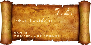 Tokai Lucián névjegykártya